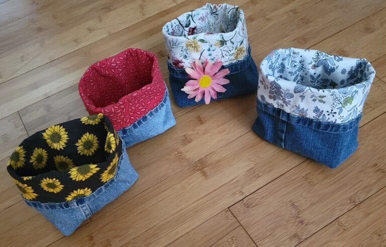 Unique small lined baskets