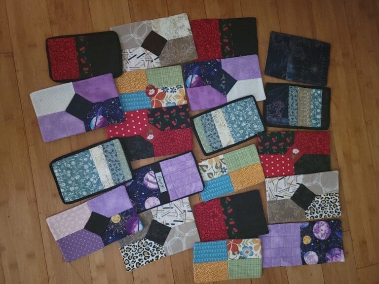 Oversize coasters ("mug rugs") for your mug and a snack